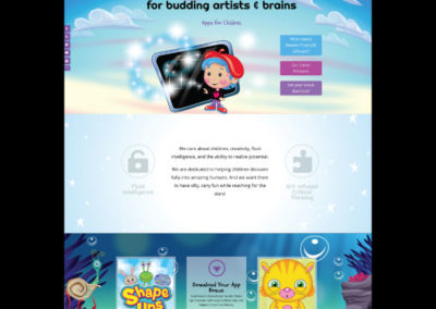 website design for Peewee Picasso by Zero Gravity Studios